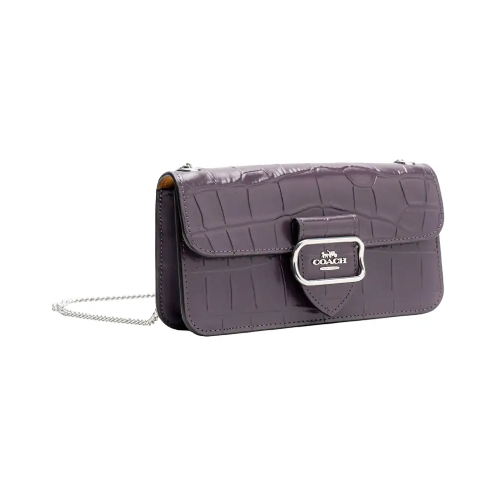 Morgan Crossbody Chain Strap Croco Amethyst