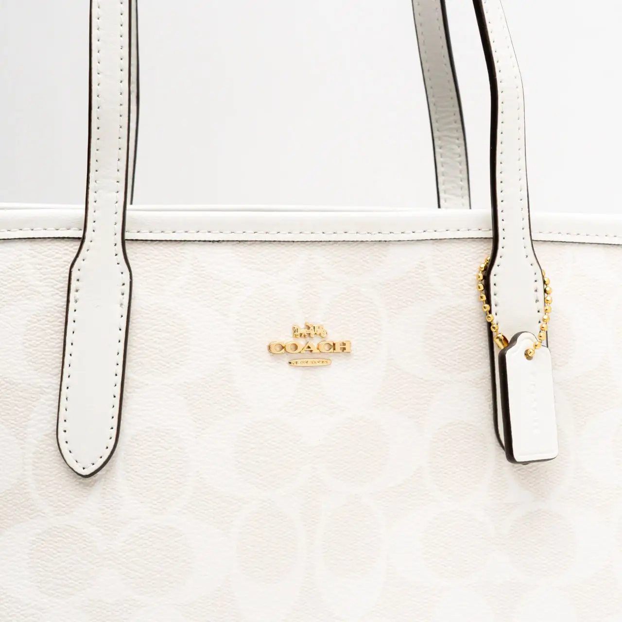 COACH AllLeather Tote Bag white KissLock How to verify 