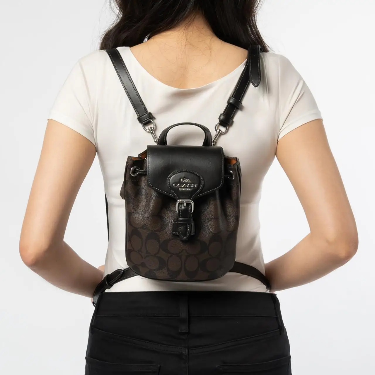 Coach Amelia Backpack Signature Brown Black voil.id Coach Amelia Backpack Signature Brown Black voil.id