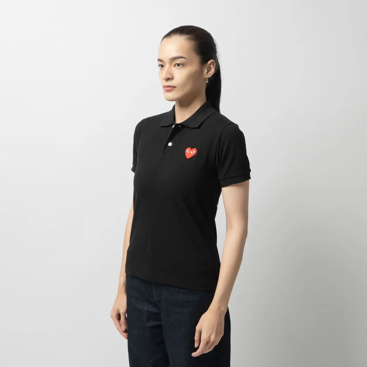 Black Heart Comme Des Garcons Women's Polo Shirt T-shirts