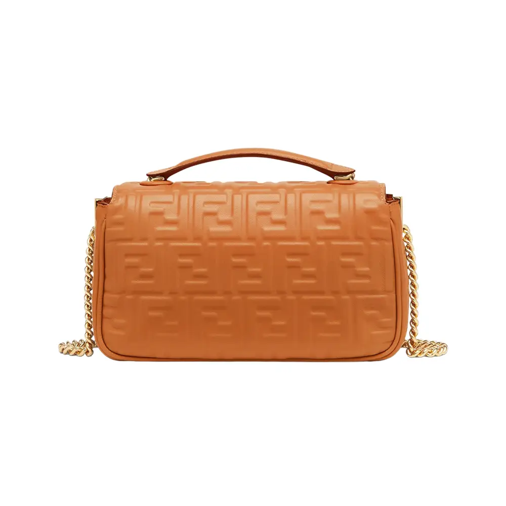 FENDI Epi Leather Shoulder Bag Brown FF FENDI Zucca FF pattern 