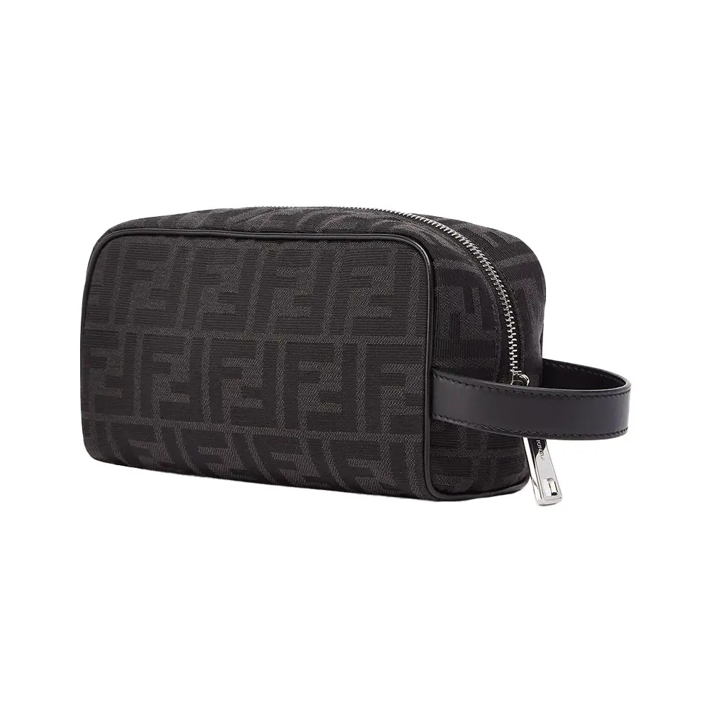 Fendi Small FF Jacquard Toiletry Case Black – voilà.id