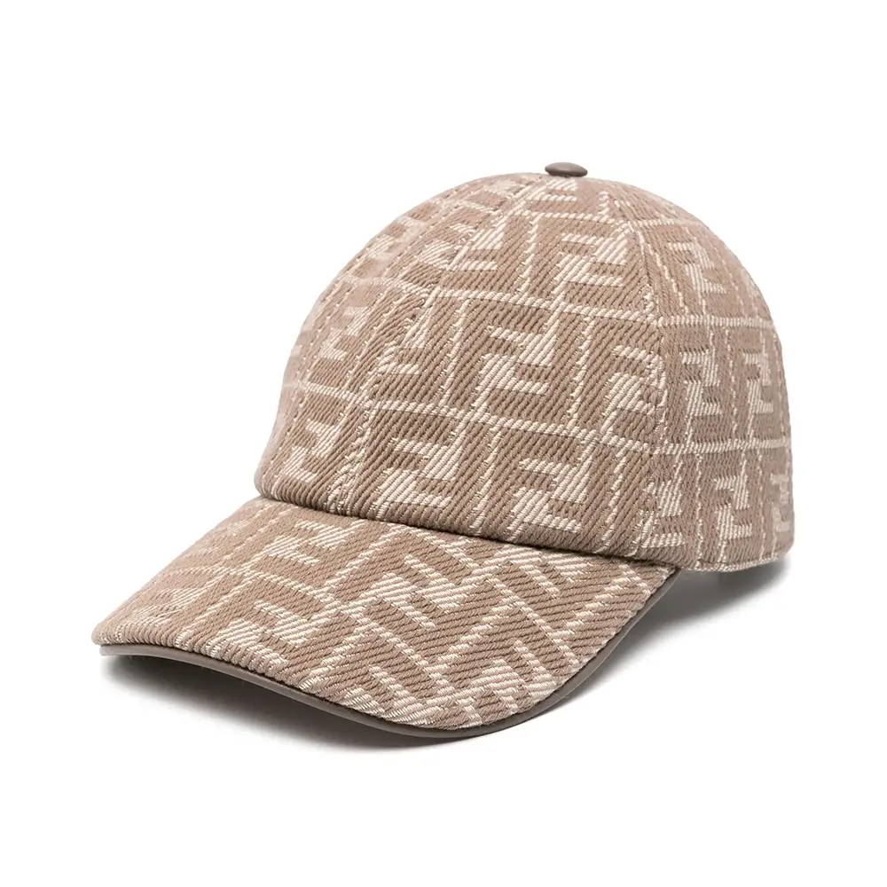 Fendi\'s new original single and double F jacquard baseball cap FF Jacquard denim baseball hat FENDI - Nugnes1920 main image 4