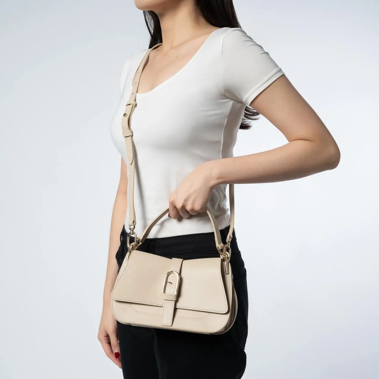 Furla Flow Mini Top Handle Bag Avena – voilà.id