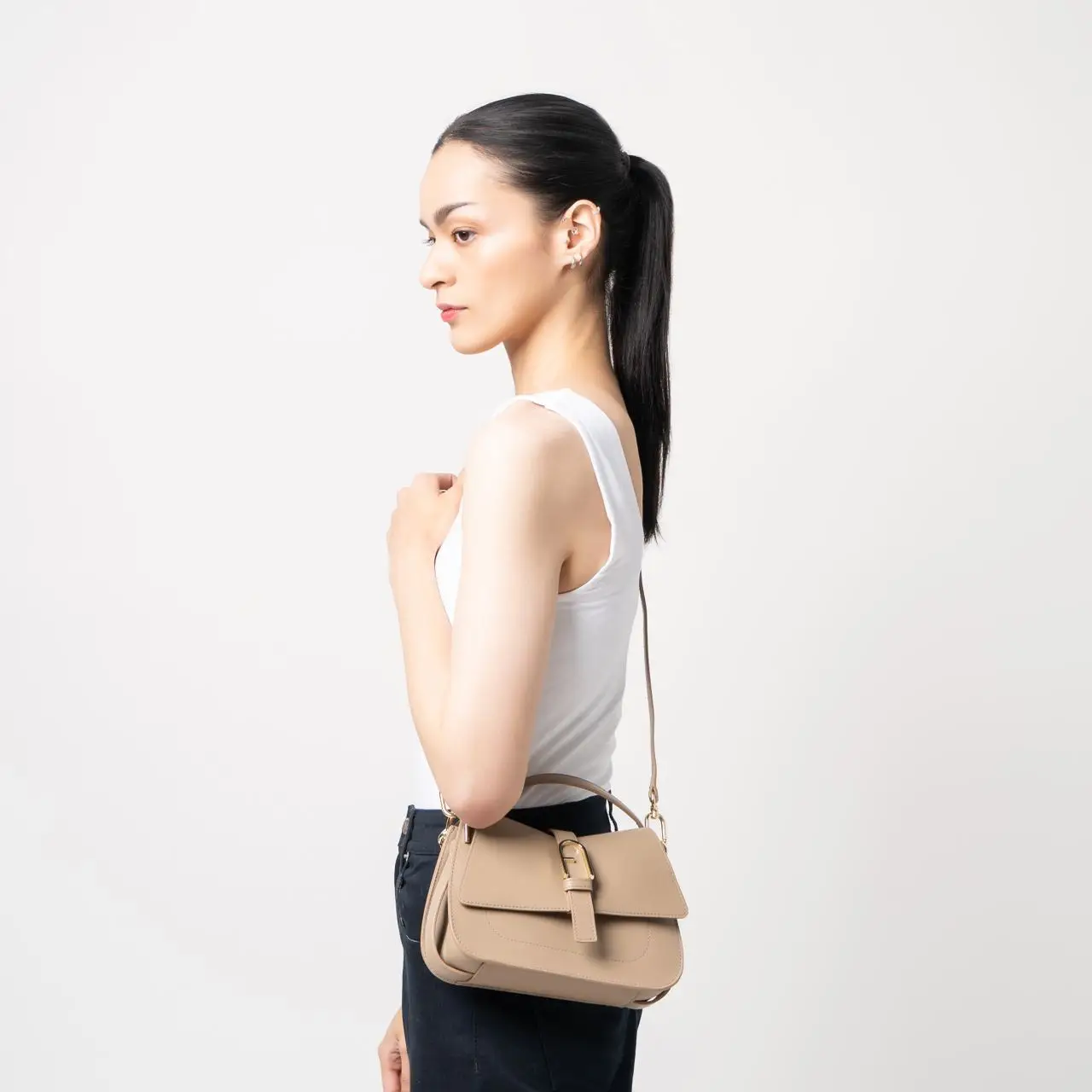 Furla Flow Mini Top Handle Bag Greige – voilà.id