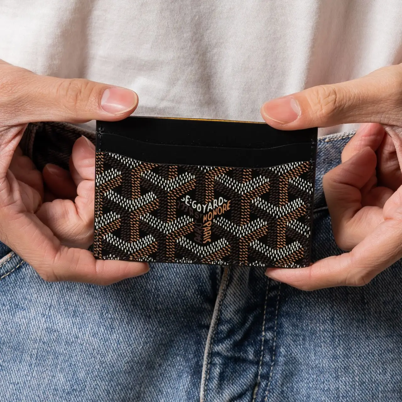 Goyard Saint Sulpice Card Holder Black  voil.id