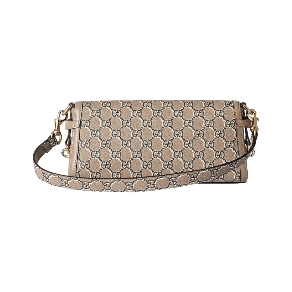 Gucci Luce Small Shoulder Bag Leather Taupe –