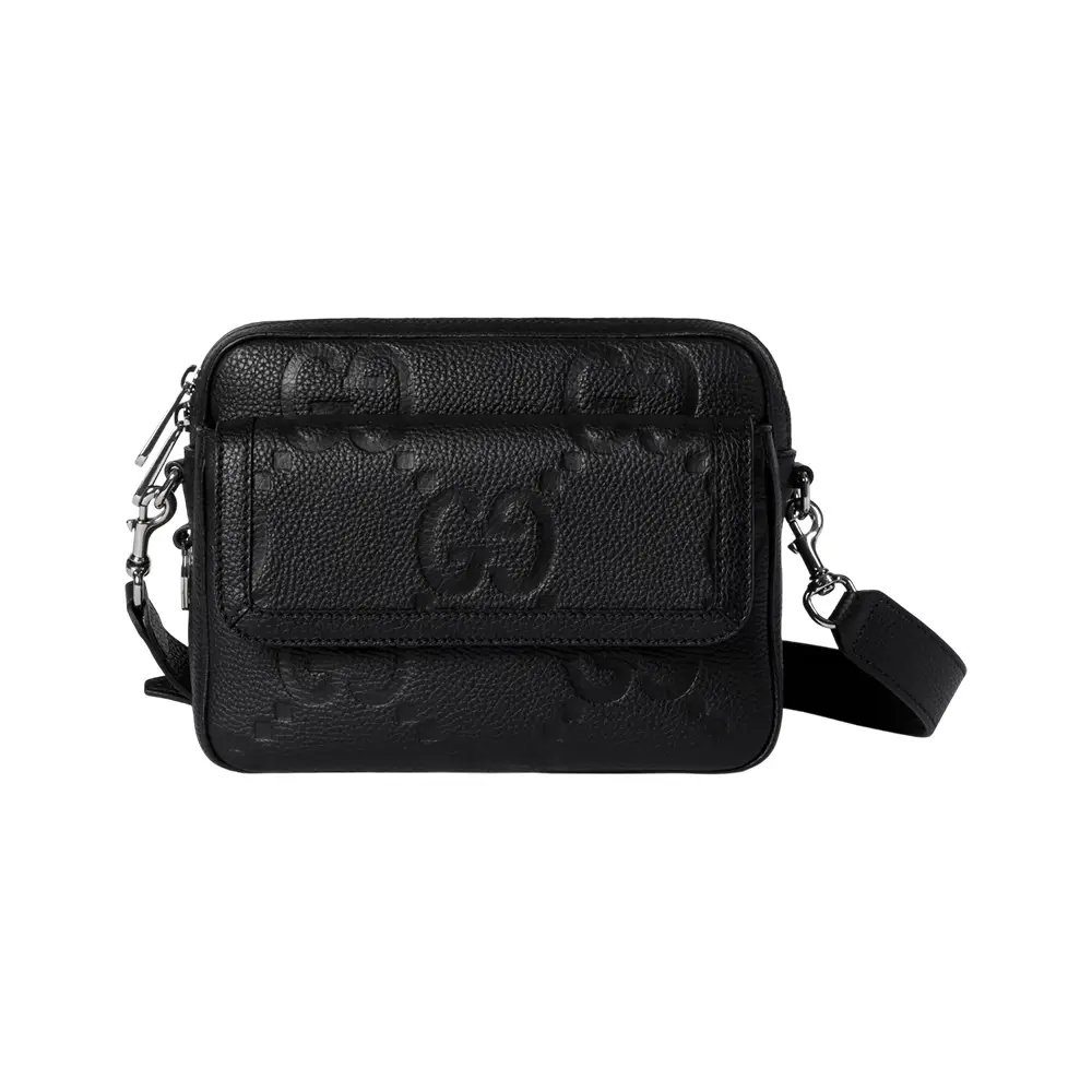 Gucci Jumbo GG Embossed Small Crossbody Bag Black – voilà.id display picture 3