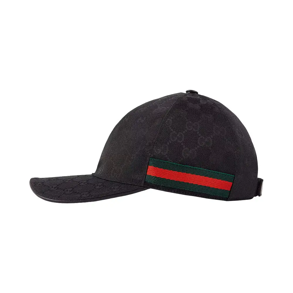 Gucci Original GG Canvas Baseball Hat with Red Green Stripe  display picture 3