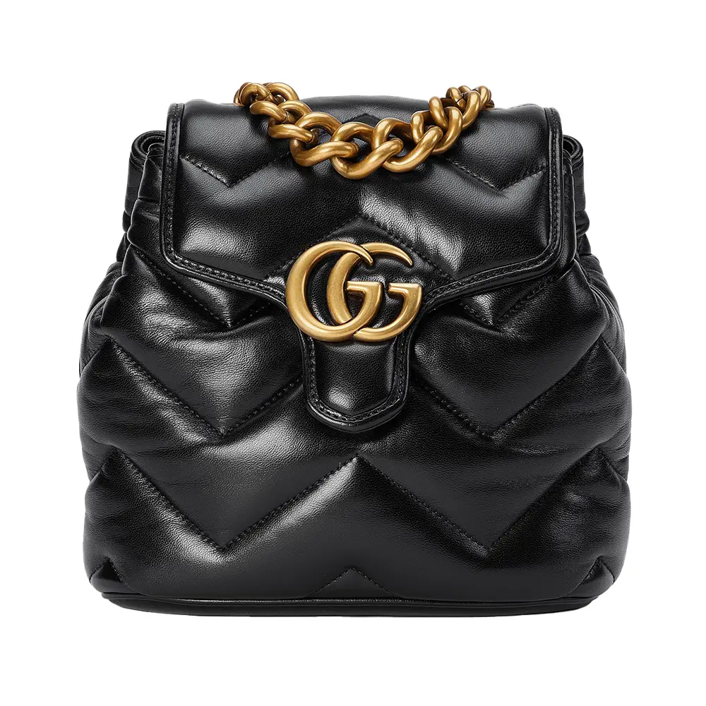 Gucci GG Marmont Mini Matelassé Chevron Backpack Black  display picture 1