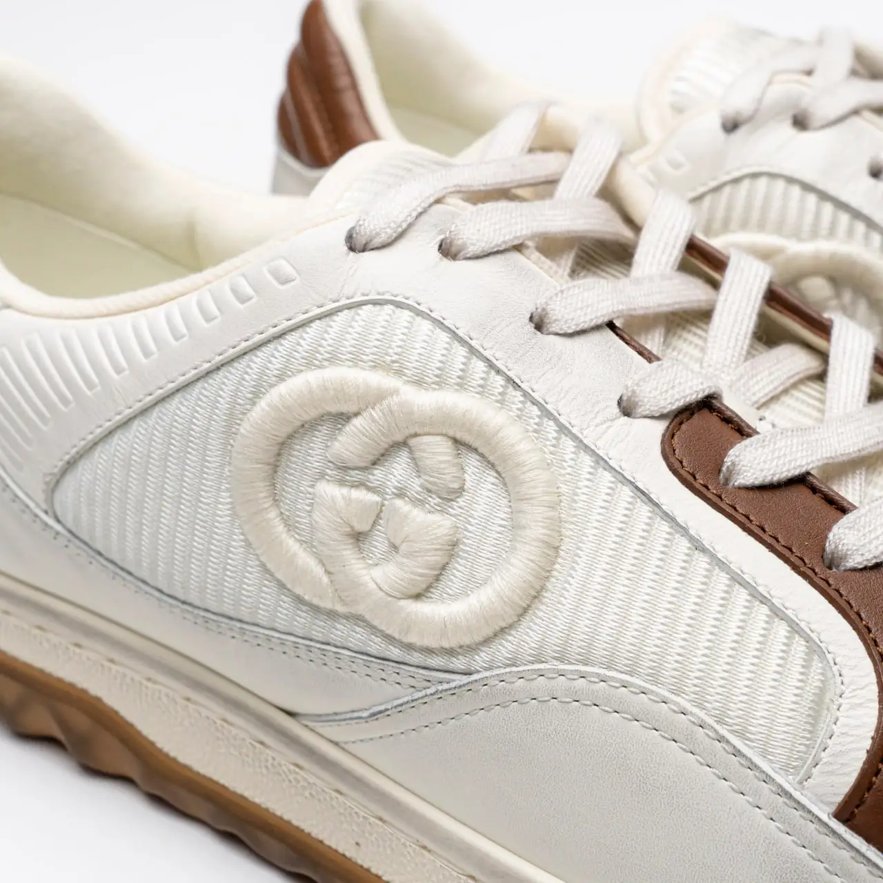 Gucci MAC80 Low-Top Sneakers Off-White Brown – voilà.id