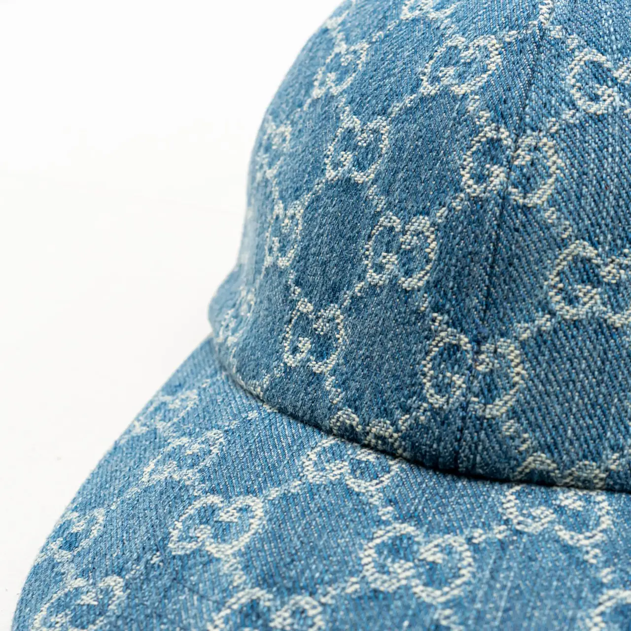 Gucci GG Denim Cap Indigo Gucci Gg Monogrammed Denim Baseball Cap in Blue | Lyst main image 3