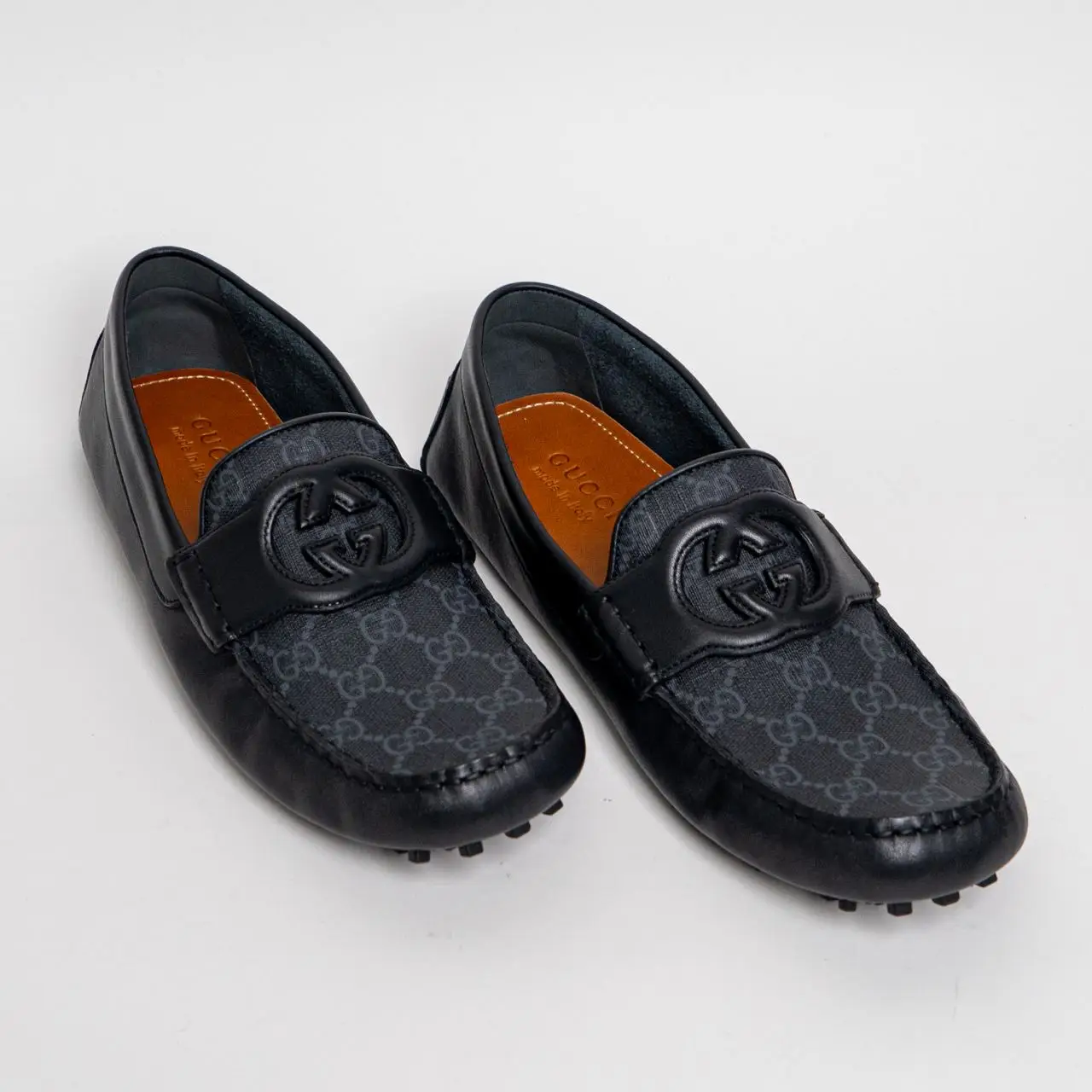 Authentic Gucci Men’s Interlocking G Drivers Core black size 7 G Gucci Men main image 3