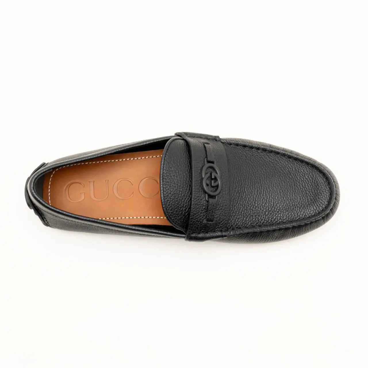 Gucci Interlocking G Logo Driver Loafers Black – voilà.id