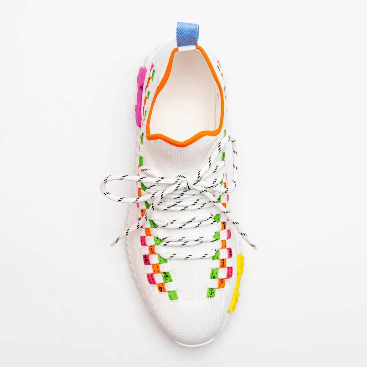 Hermès Flex Knit with Braided Bolduc Sneakers Multicolore Blanc 