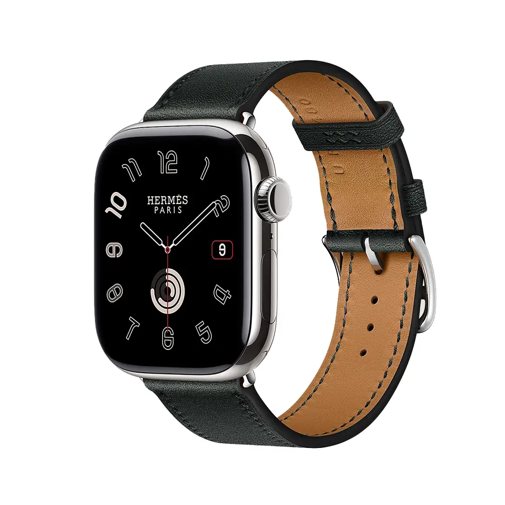 Hermès Apple Watch series10 革バンド 早かれ ブラック