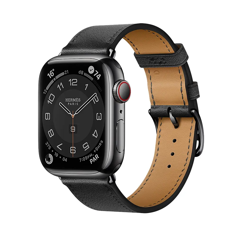 Hermes Space Black Series 8 case & Band Apple Watch Single Tour 41 