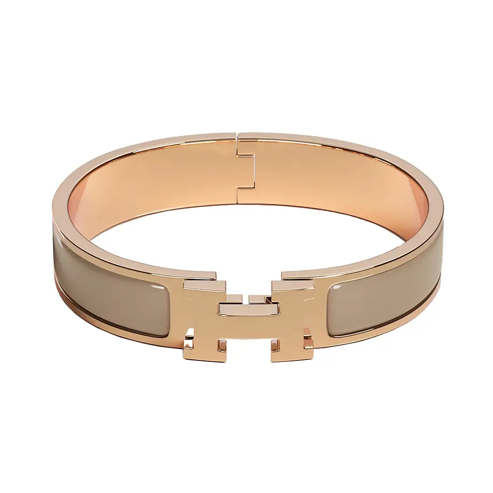 Hermès Clic H Bracelet Creme Rghw –