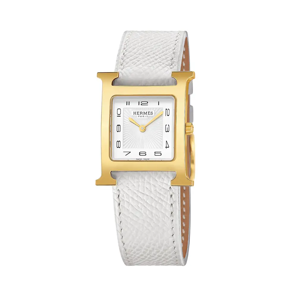 Hermès H-Hour MM Watch Blanc Epsom Ghw – voilà.id display picture 1