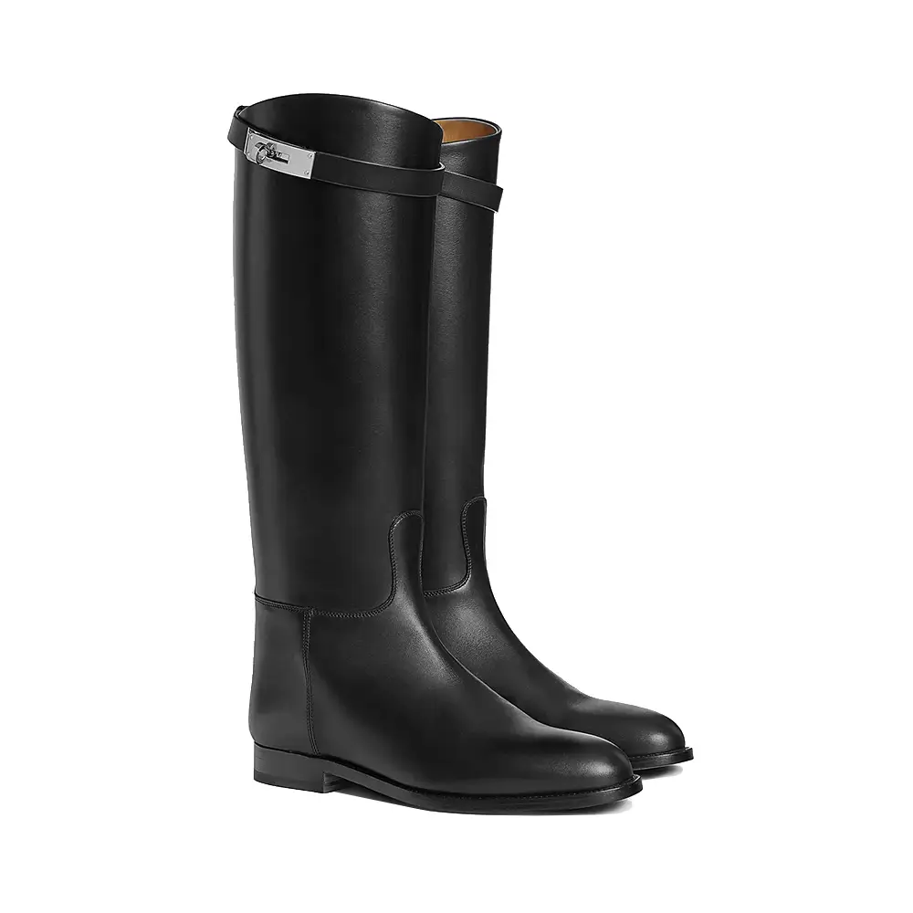 Hermes Jumping Shorter Boots Black Phw –