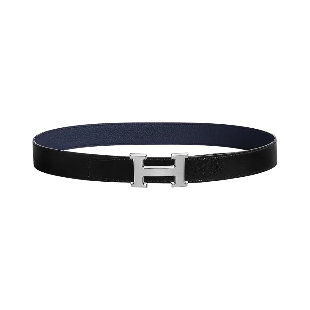 Hermès H Gris Moyen Buckle & Reversible Belt 32mm Veau Togo 
