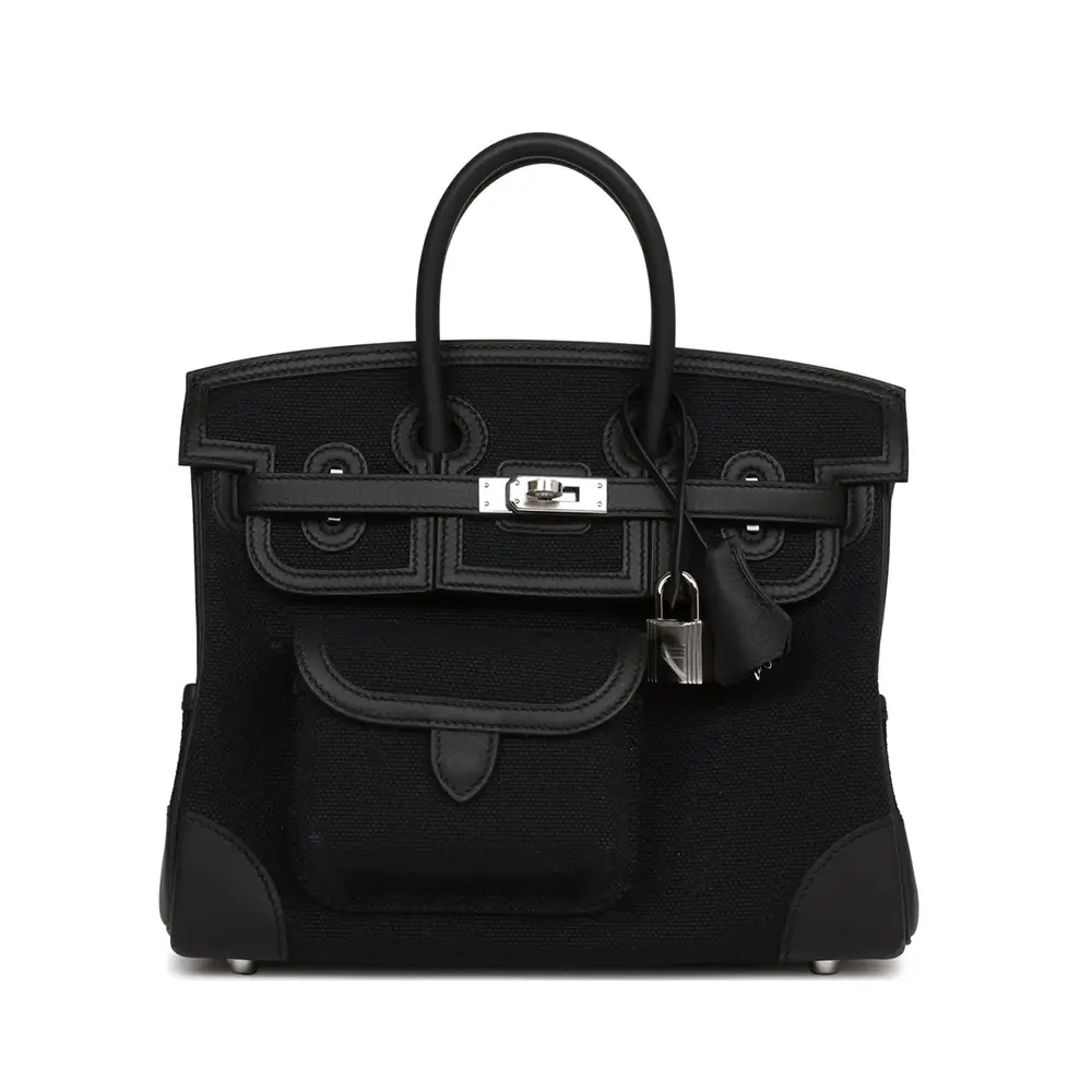 Hermès B25 Cargo Black Canvas and Swift Leather Phw – voilà.id 