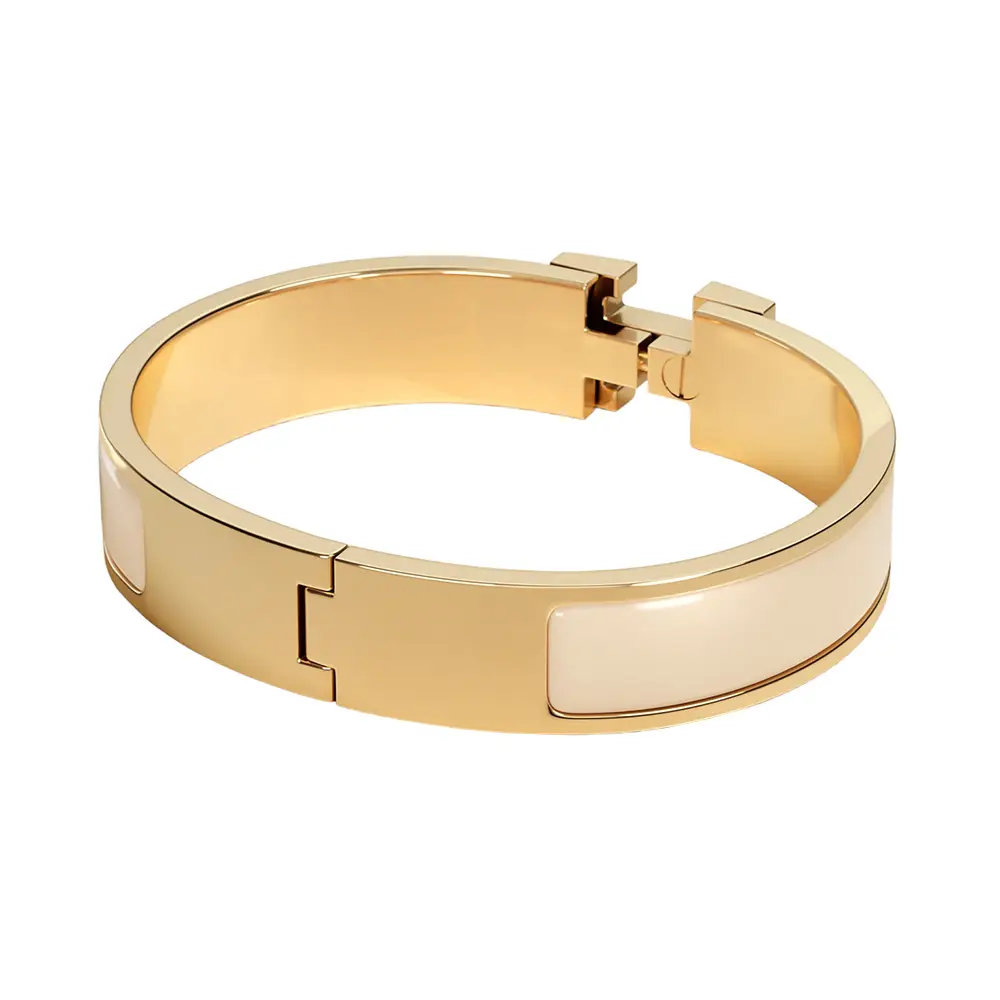 Hermès Clic H Bracelet Creme Ghw –
