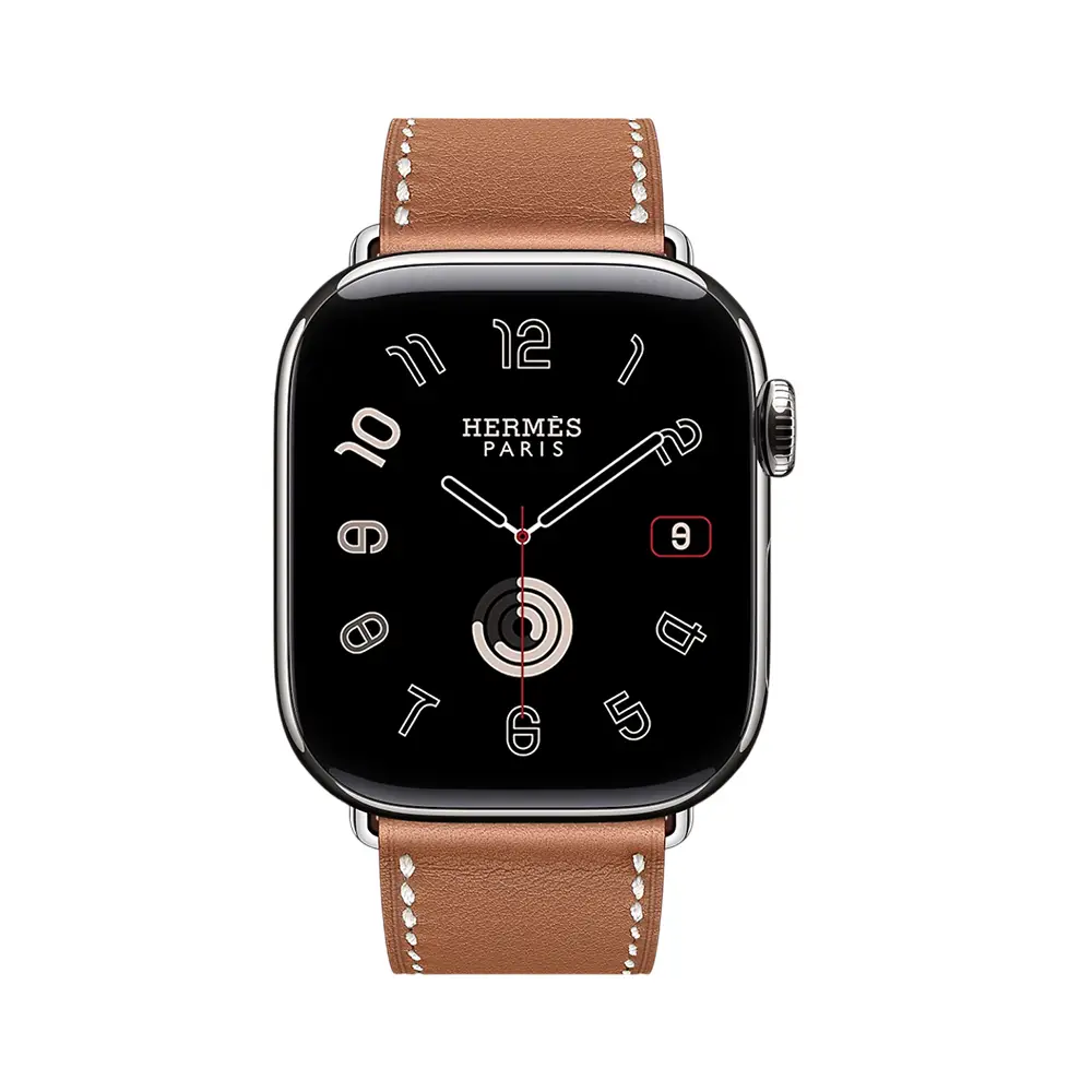 Stainless Steel Fauve Barenia Leather Single Tour Deployment