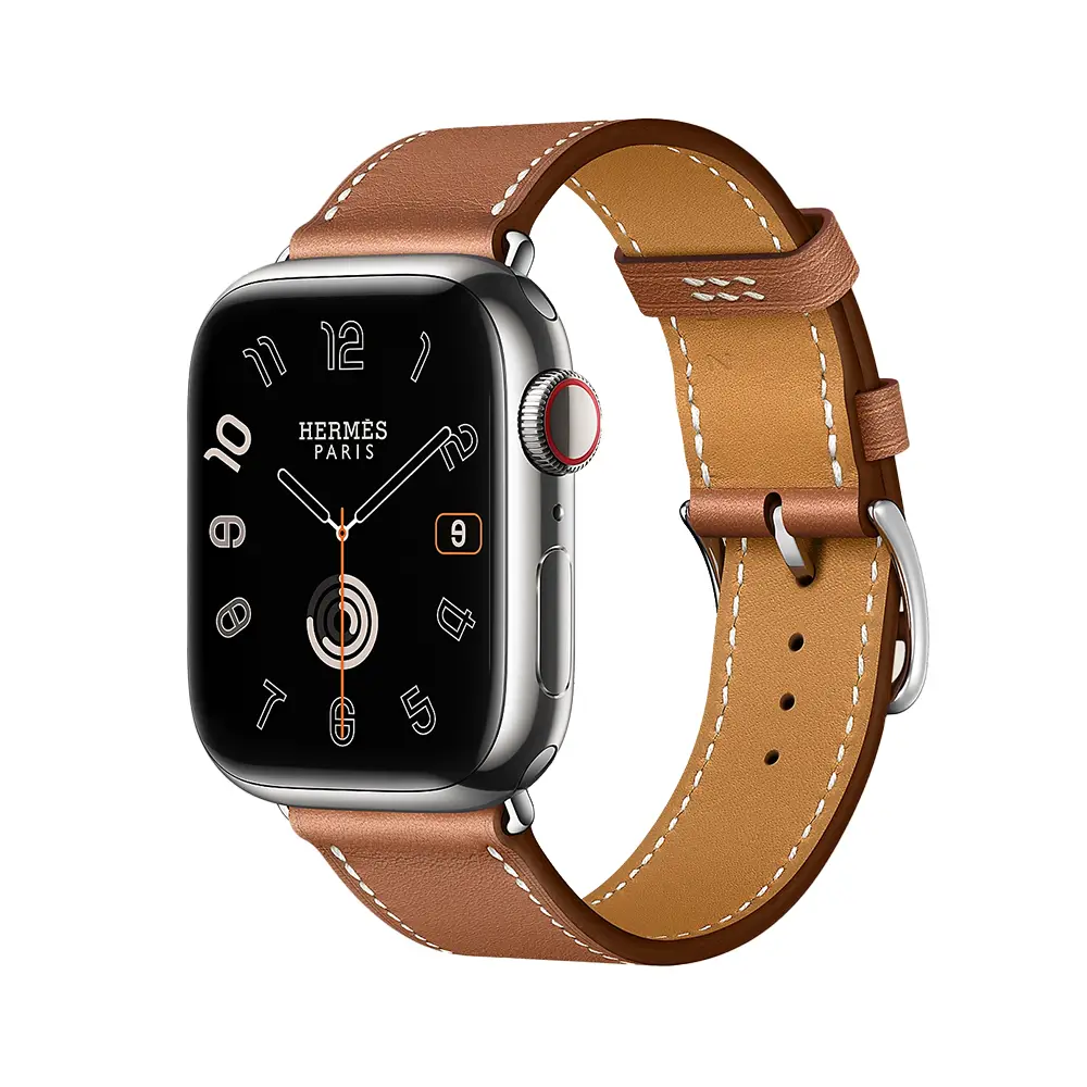 Hermès Steel Series 9 Case & Gold Band Apple Watch Single Tour 41 