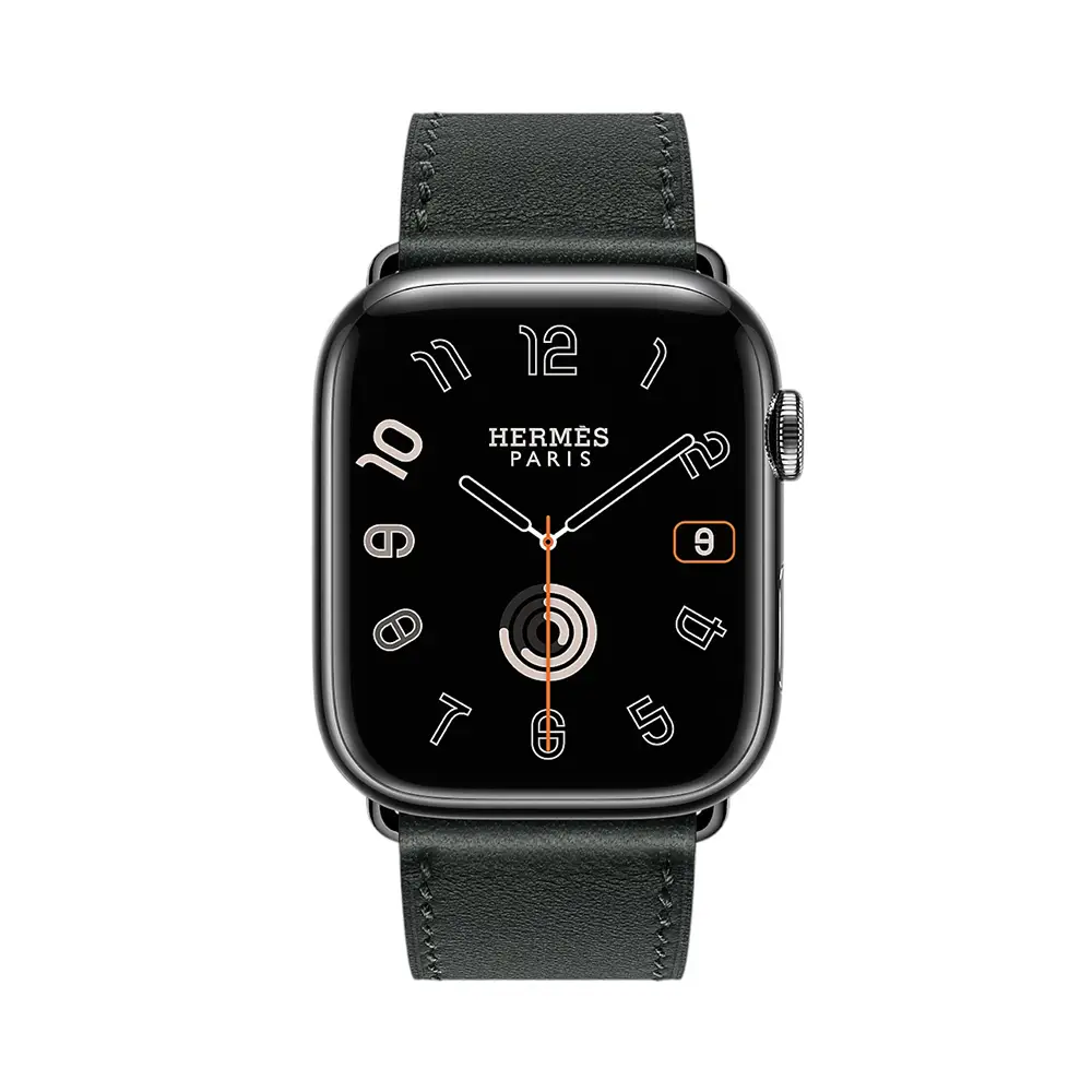 Hermès Steel Series 9 Case & Gold Band Apple Watch Single Tour 41 