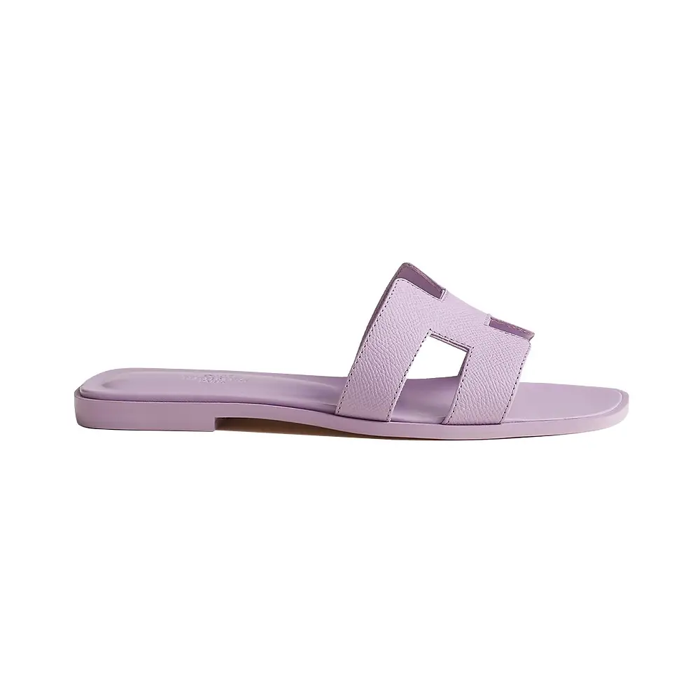Hermès Oran Sandals Violet Améthyste Epsom –