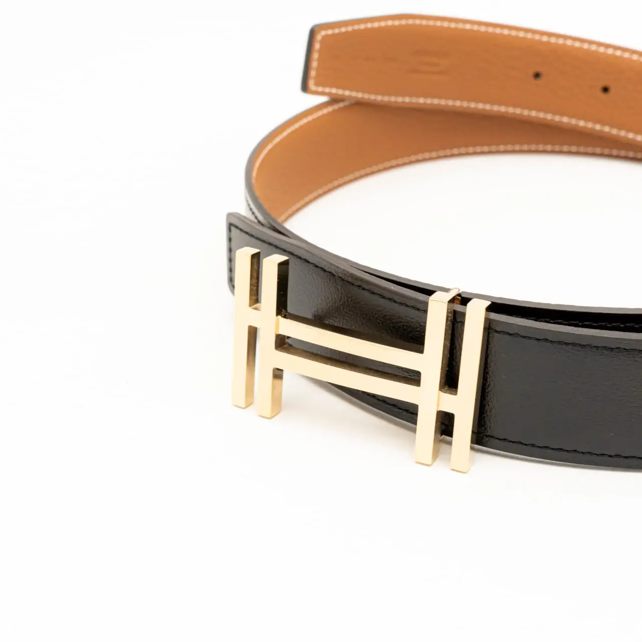 Hermès H Au Carre Permabrass Buckle Reversible Belt 32mm Togo