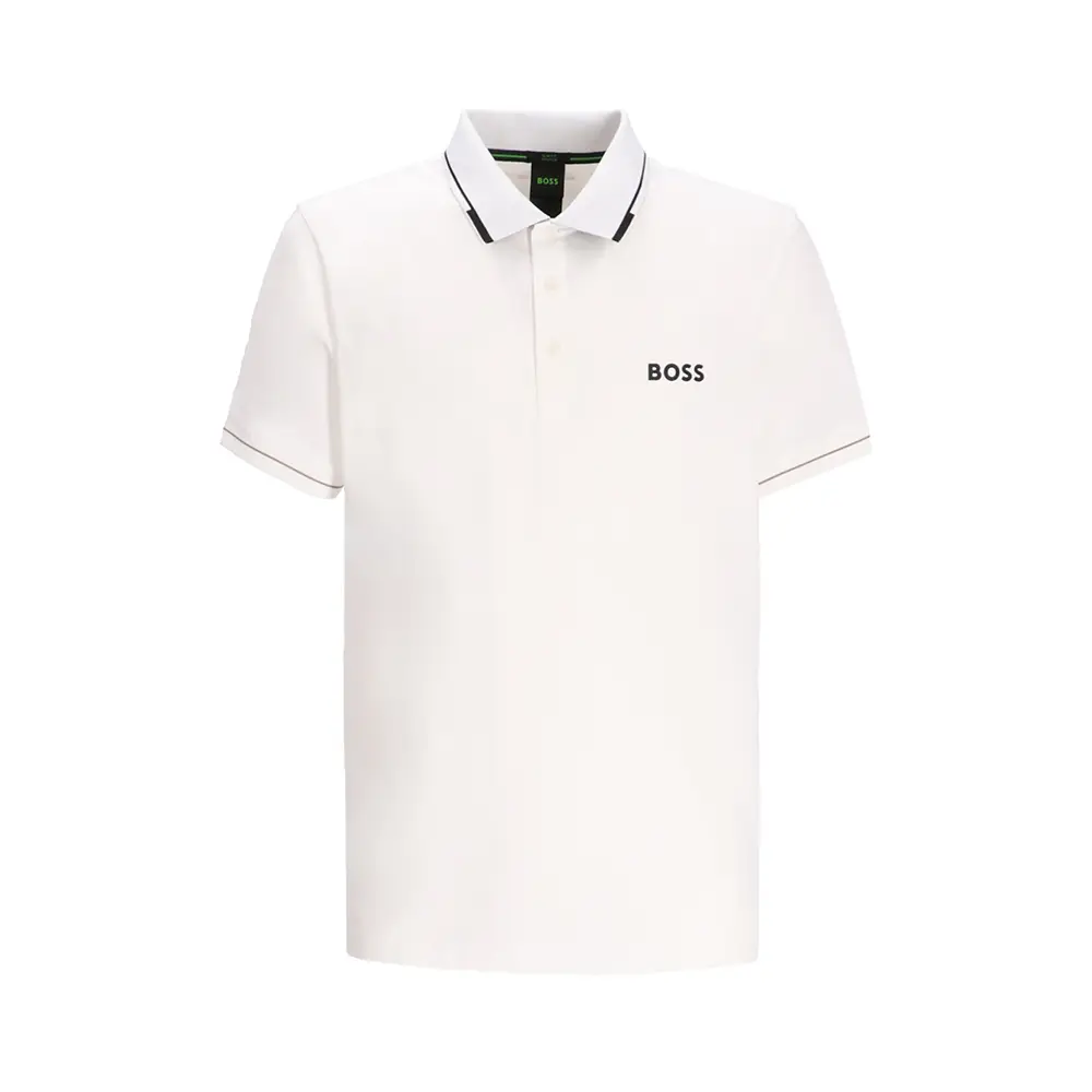 Hugo Boss Paul Pro Slim Fit Polo Shirt White Natural –