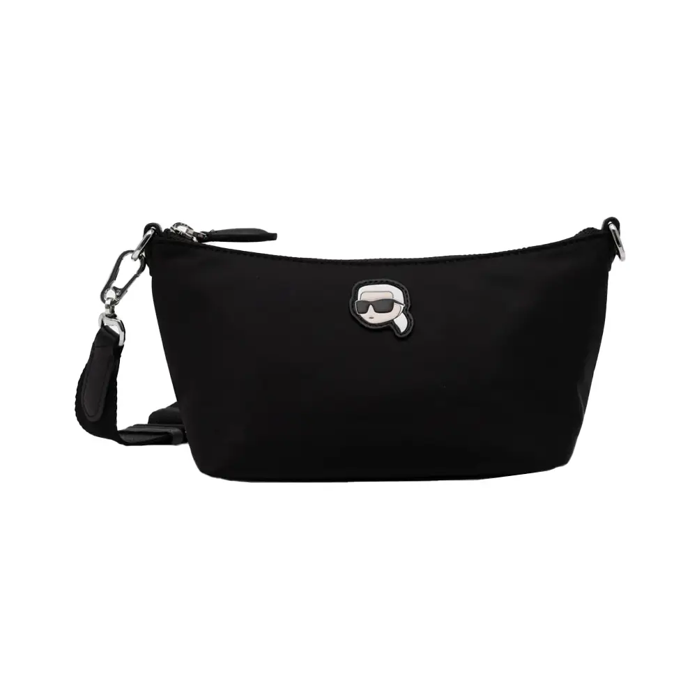 Karl Lagerfeld K/Ikon Nylon Crossbody Pouch Bag Black –