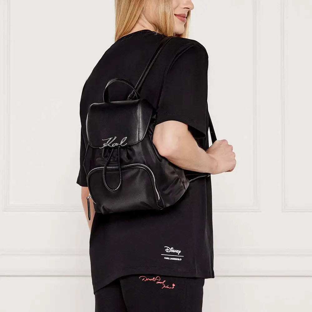 karl lagerfeld backpack mini Women's Maybelle | Black Made of 100% polyester NWT Karl Lagerfeld Paris Mini