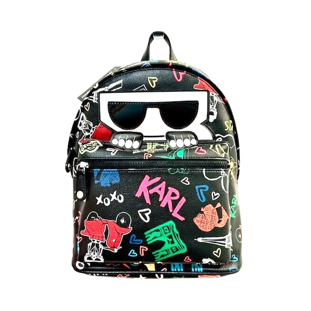 Karl Lagerfeld Maybelle Mini Backpack Black Multicolor Graffiti Karl Lagerfeld | Bags | Karl Lagerfeld Maybelle Mini  main image 4