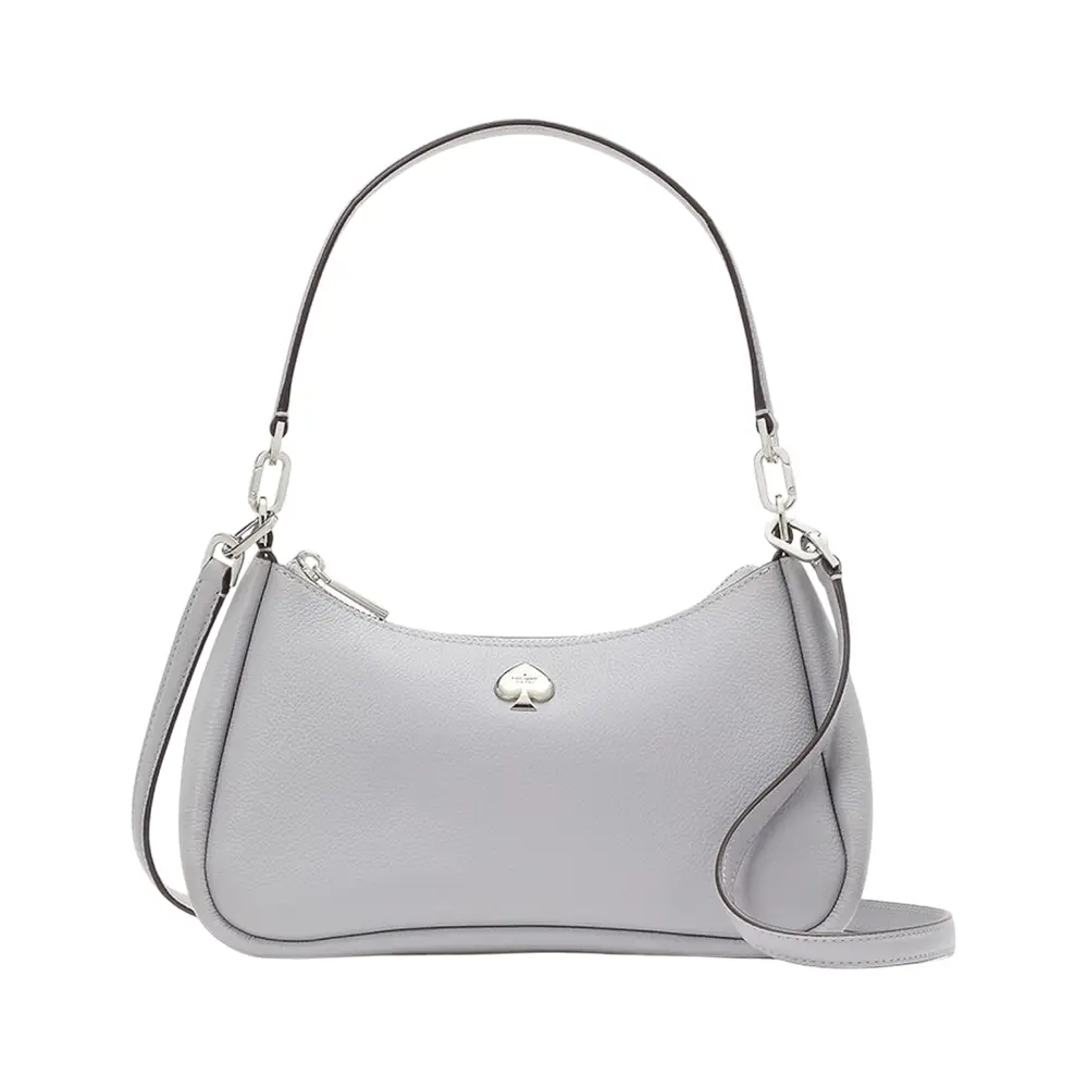Leather Bag Kate Spade Grey Purse Kate Spade Light Gray Leather Bag