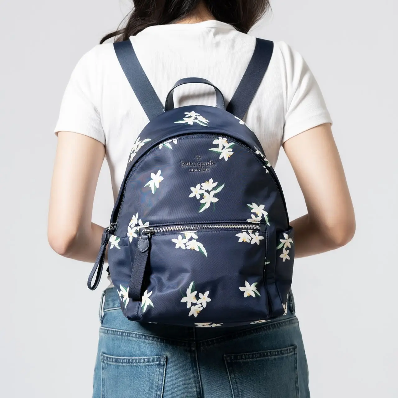 Kate Spare Orange Blossom Medium Navy Backpack Spice Things Up Camel Sammi Navy Backpack - Seven Season main image 3