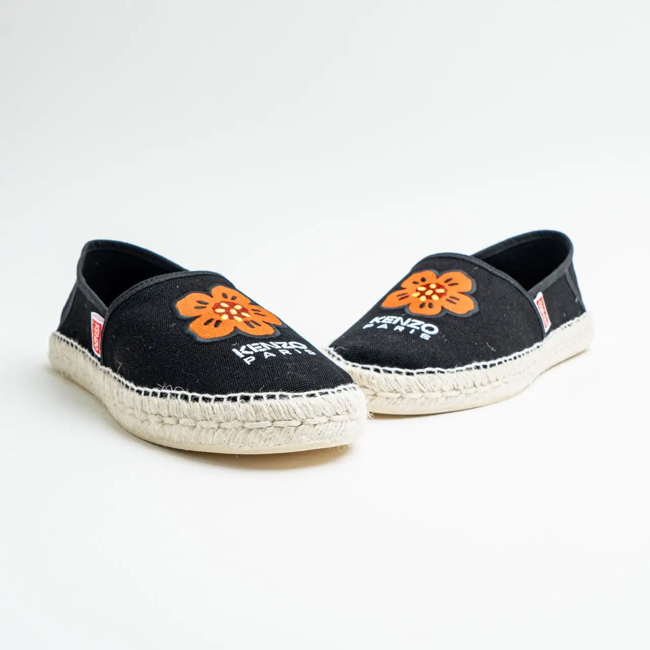 Kenzo Black Espadrilles with Orange Floral Design Kenzo Shoes - Etsy main image 3
