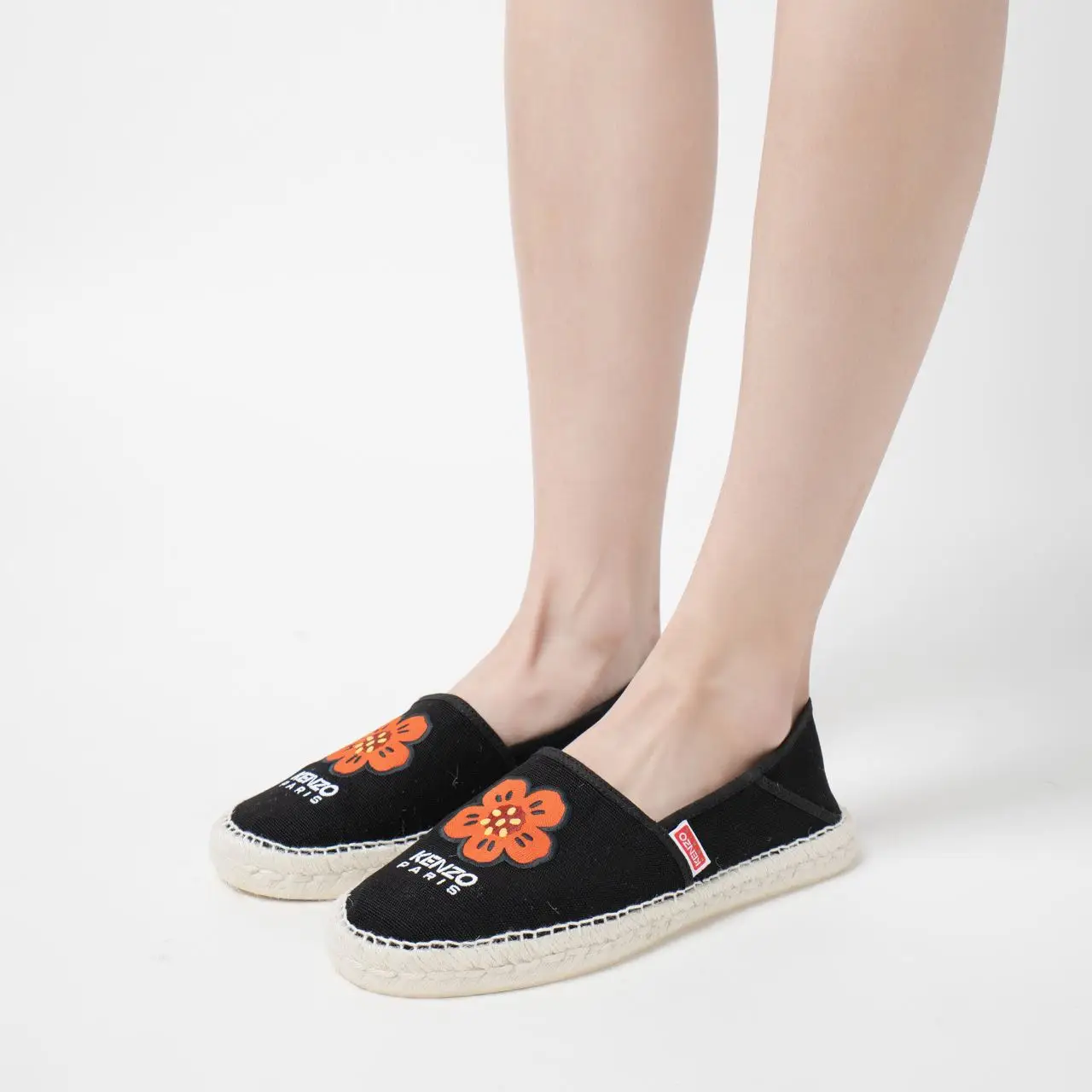 Kenzo Black Espadrilles with Orange Floral Design Kenzo Shoes - Etsy main image 4