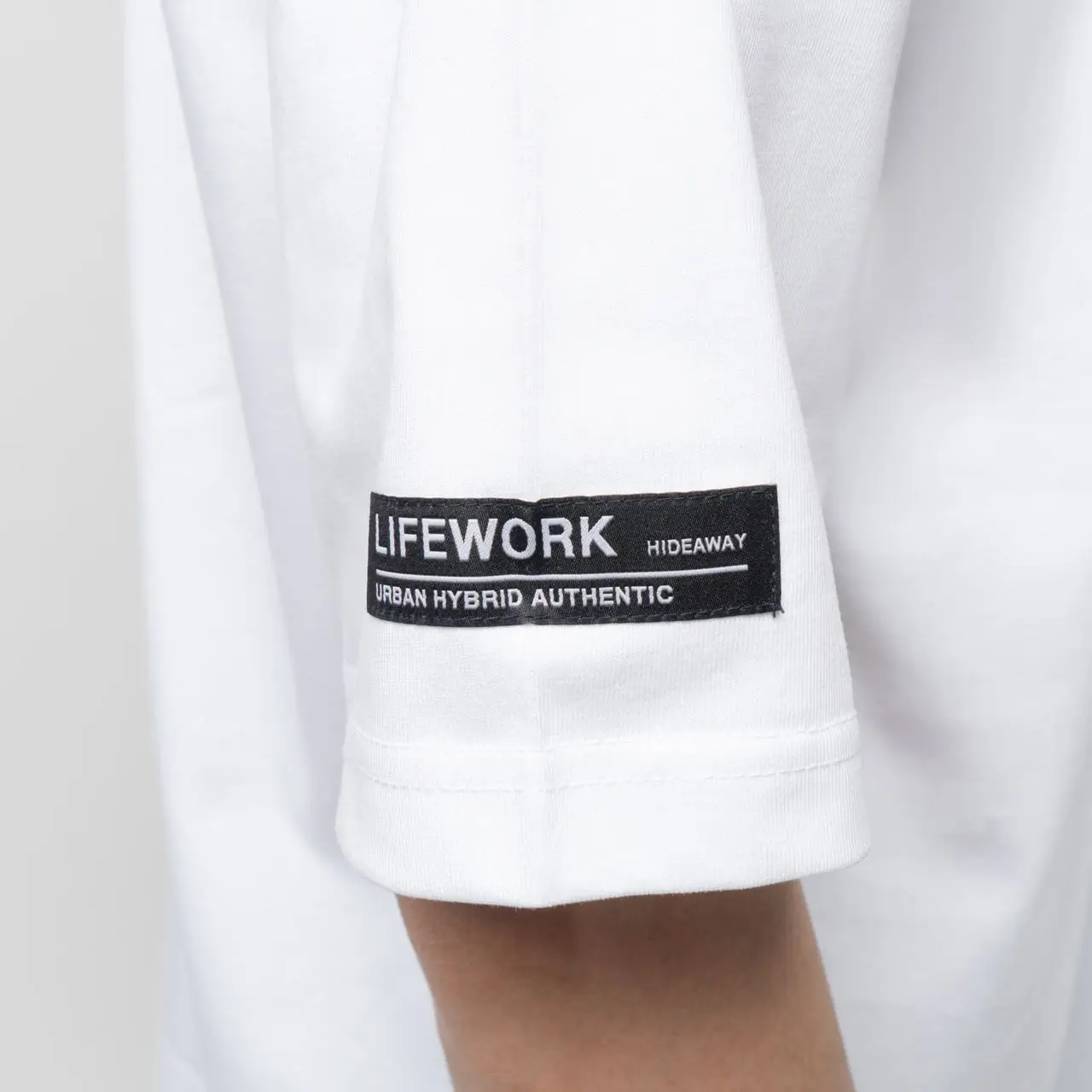 Lifework Embroidered Mono Figure Tee White – voilà.id