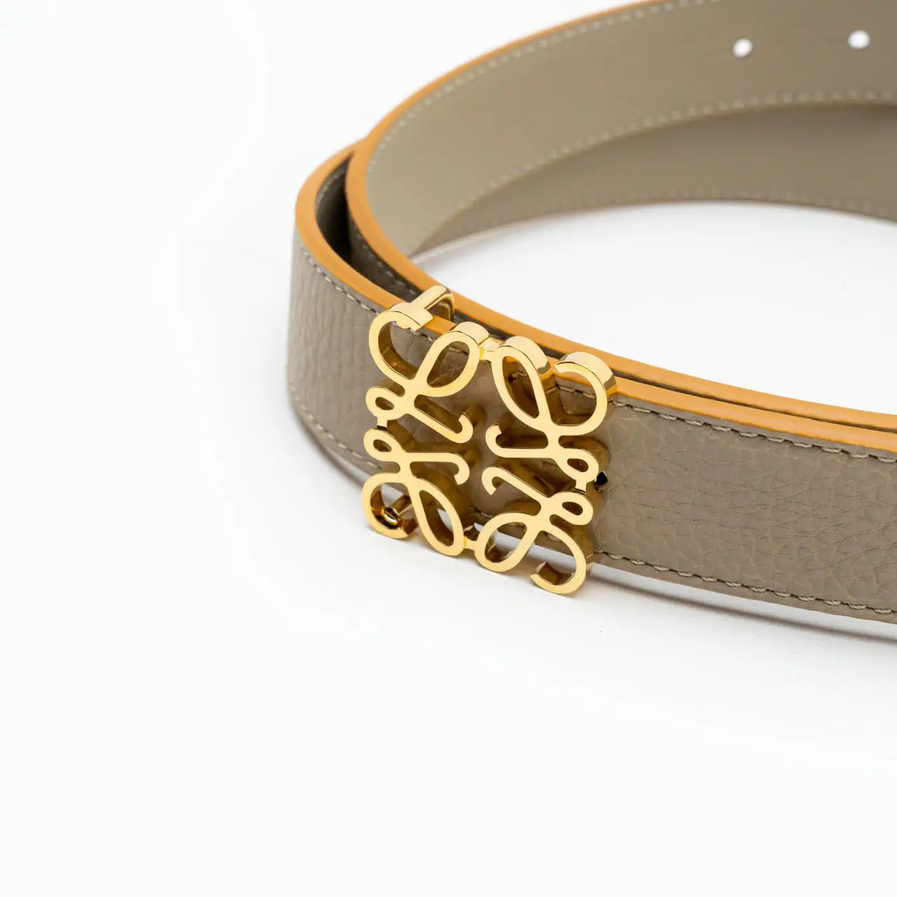 Loewe Reversible Anagram belt in supple grained calfskin Loewe Reversible Anagram leather belt Loewe main image 3