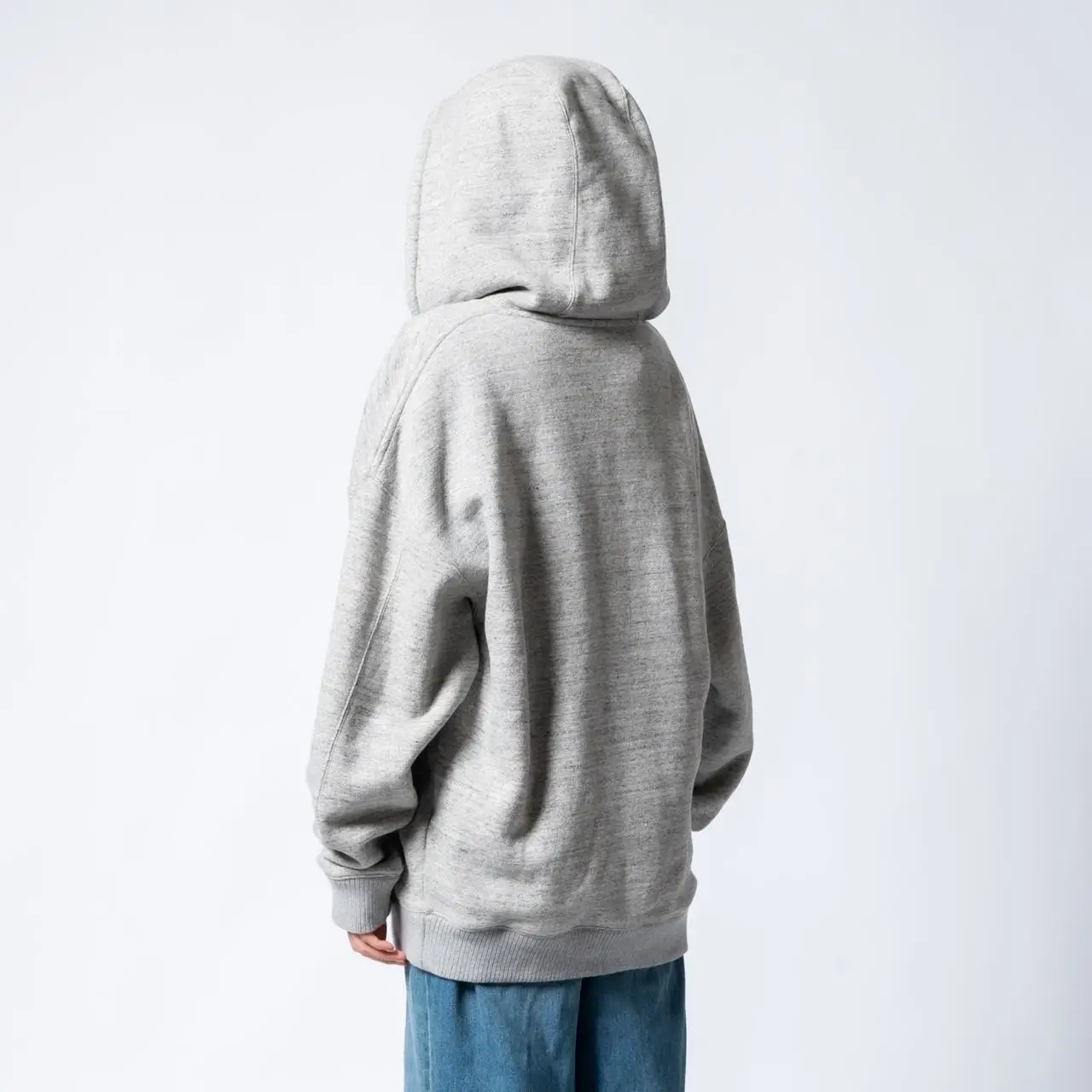 Loewe Logo Embroidered Hoodie Grey Melange – voilà.id