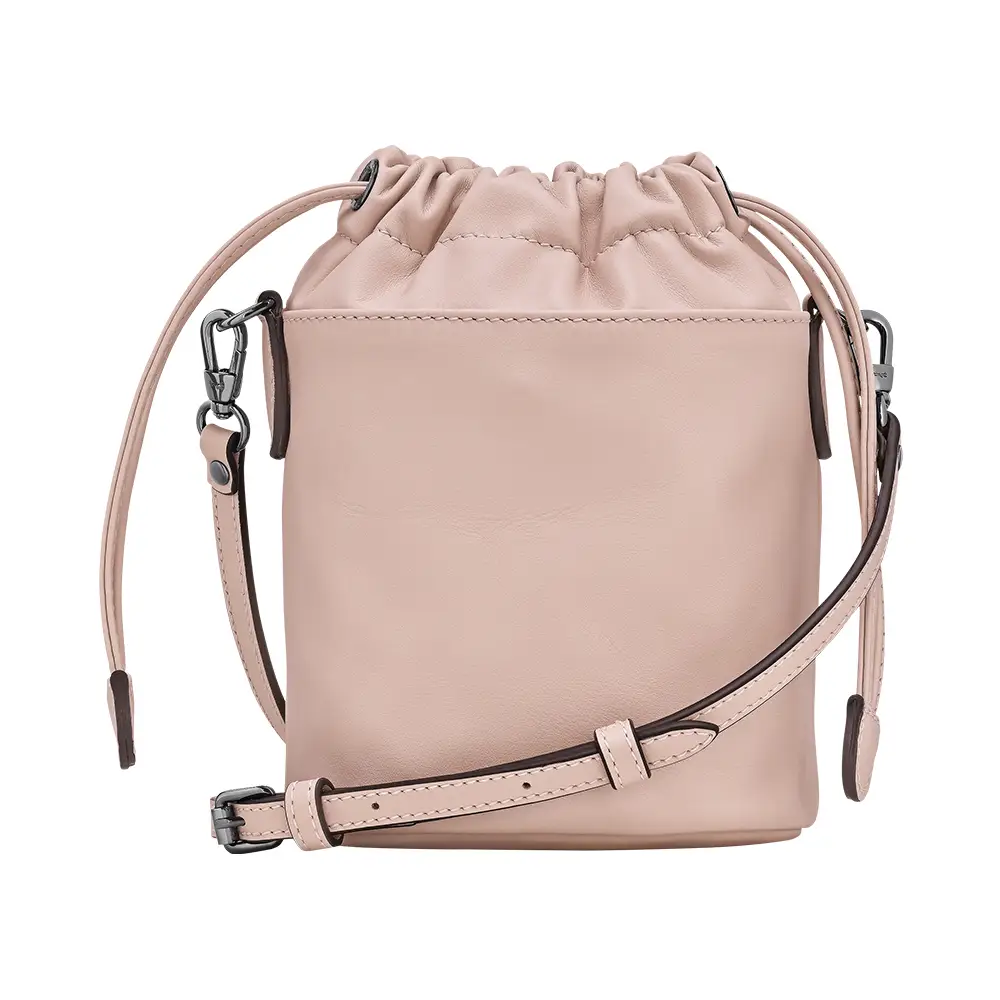 Le Pliage Xtra Leather Bucket Bag Nude