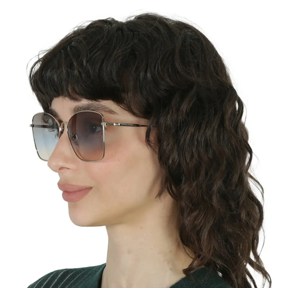 Longchamp Roseau Gradient Square Sunglasses 60mm Blue Grey  display picture 3