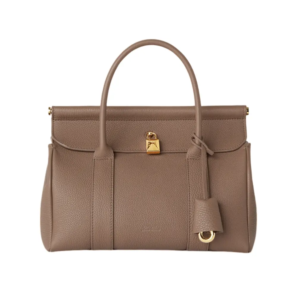 Loro Piana Loom L25 Grained Calfskin Handbag Black Ghw –