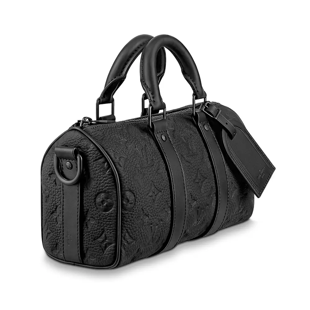 Keepall Bandouliere 25 Taurillion Handbag Black