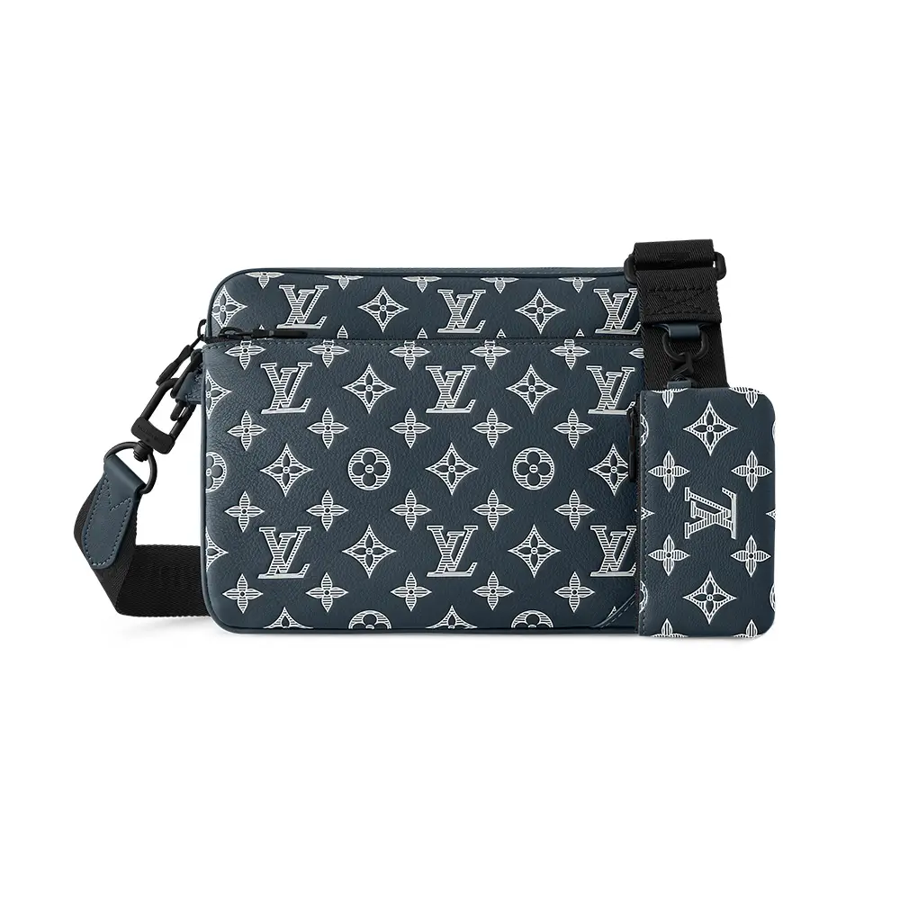Louis Vuitton Trio Messenger Monogram Shadow Ink Blue/White - Main Image