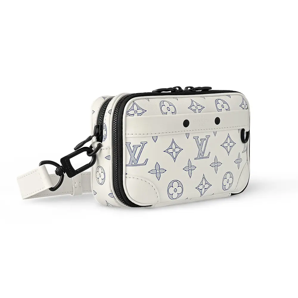 Louis Vuitton Alpha Wearable Wallet Monogram Shadow White/Navy