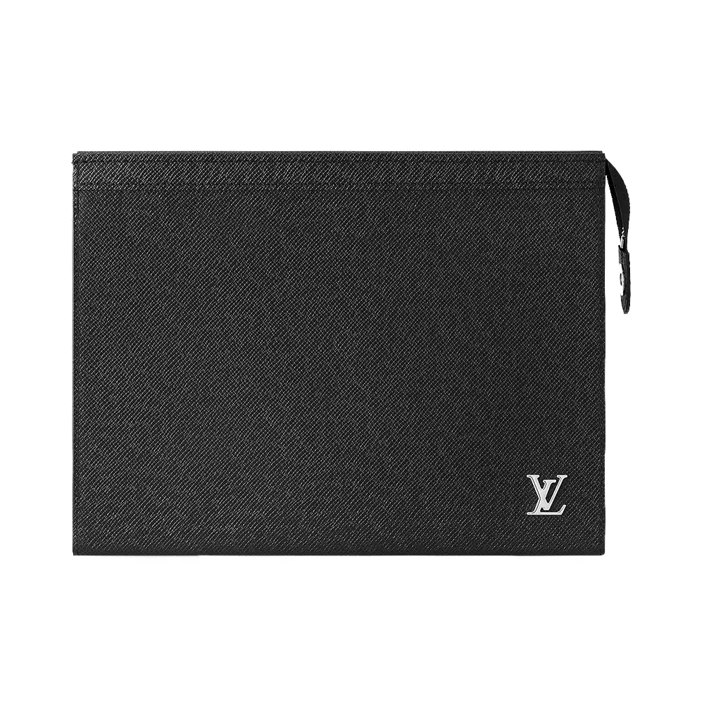 Louis Vuitton Pochette Voyage Taiga Leather Black –
